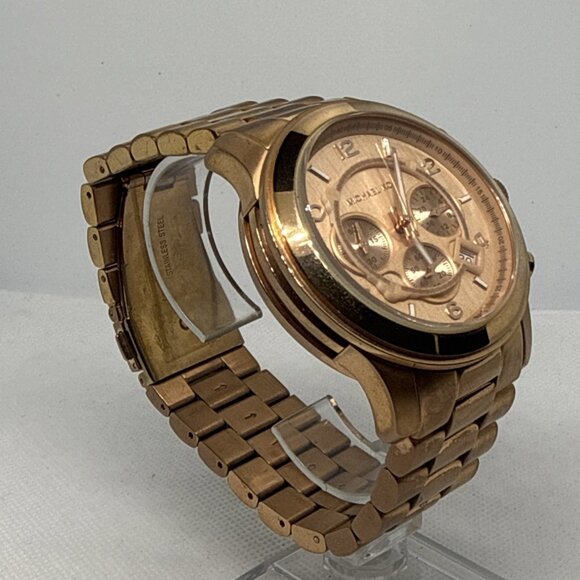 Michael Kors Runway Chronograph Rose Gold-Tone Stainless Steel MK8096 45mm - Picture 10 of 16